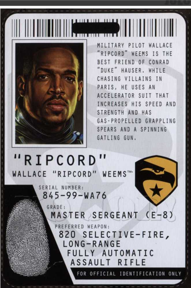 Wallace “Ripcord” Weems (Delta-6 Accelerator Suit) - Hasbro (G.I. Joe: The Rise Of Cobra) action figure collectible [Barcode 653569384922] - Main Image 3