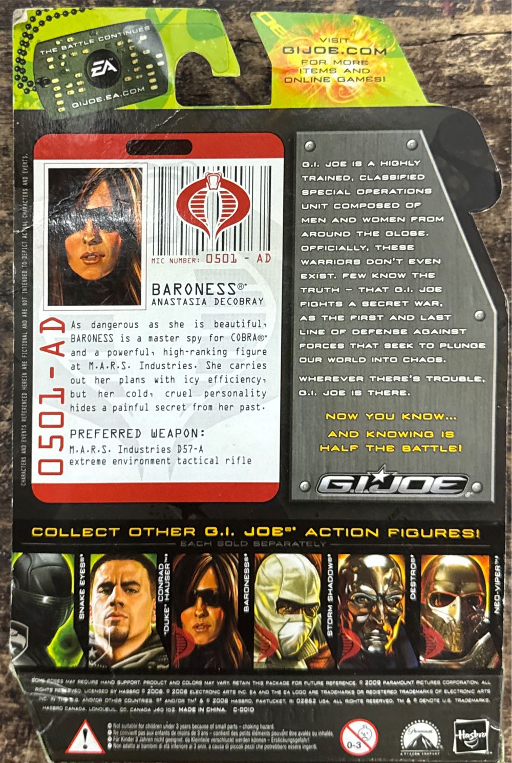 Baroness (Attack On The G.I. Joe Pit) - Hasbro (G.I. Joe) action figure collectible [Barcode 653569385042] - Main Image 3