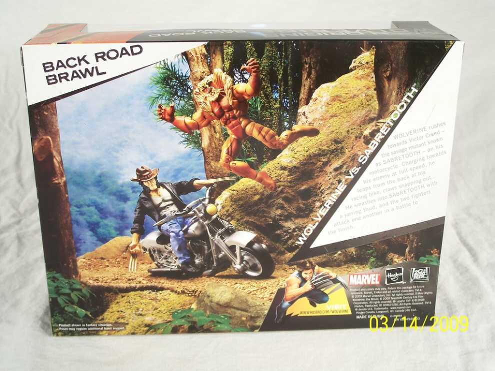 Wolverine Vs. Sabretooth-Back Road Brawl - Hasbro (X-Men Origins: Wolverine) action figure collectible [Barcode 653569392132] - Main Image 3