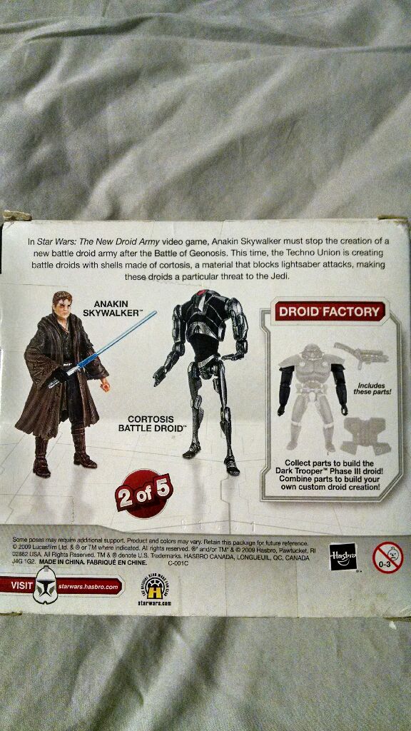 Droid Factory 2 Of 5 Anakin Skywalker & Cortosis Battle Droid - Hasbro (2008-2010 The Legacy Collection) action figure collectible [Barcode 653569394365] - Main Image 2
