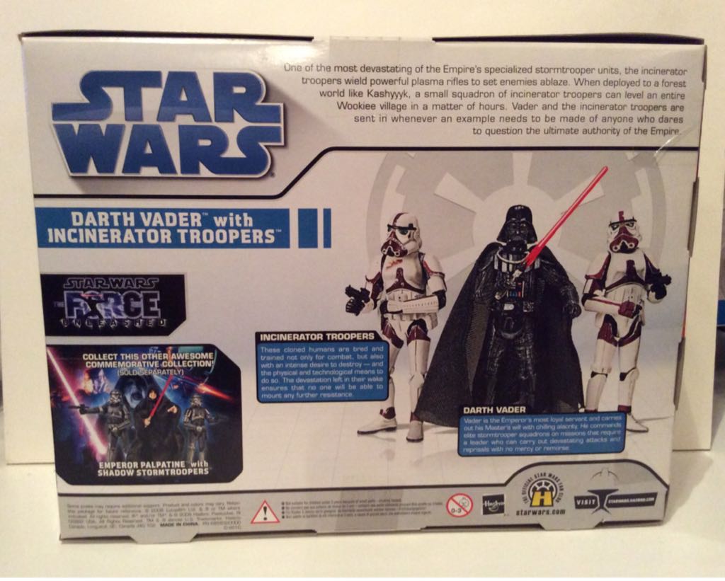Darth Vader With (2) Incinerator Troopers - Star Wars Battle Pack (The Force Unleashed) - Hasbro (Star Wars) action figure collectible [Barcode 653569398370] - Main Image 2