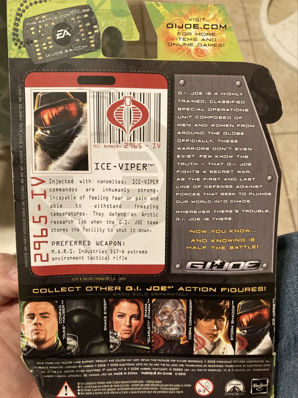 Ice-Viper (Arctic Assault) - Hasbro (G.I. Joe: The Rise Of Cobra) action figure collectible [Barcode 653569403111] - Main Image 3