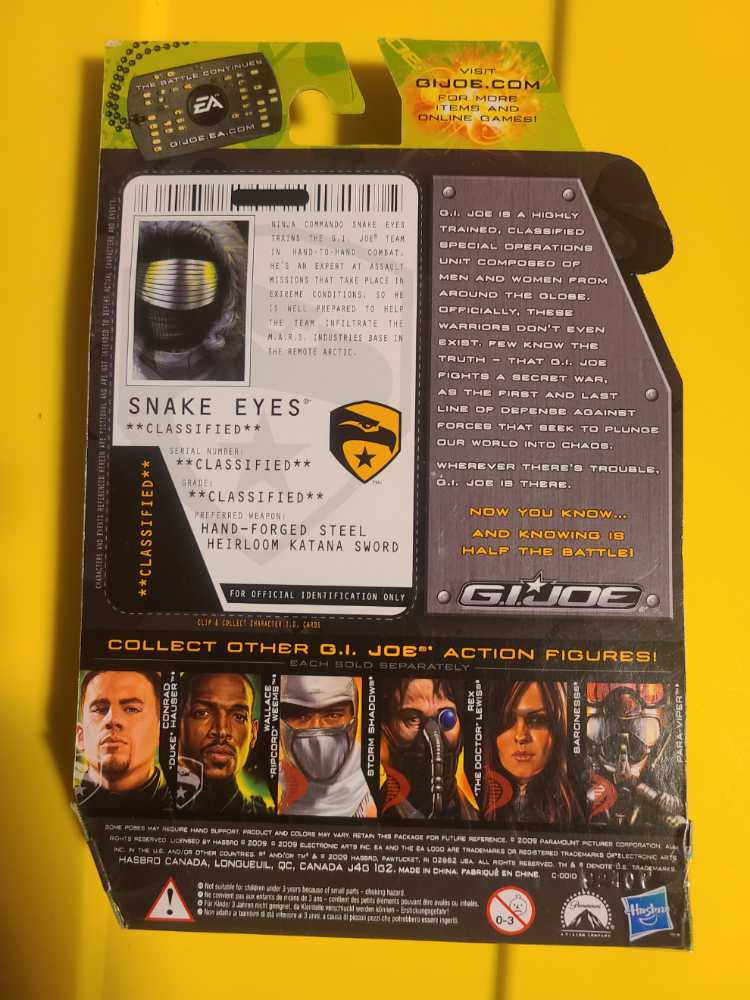 Snake Eyes (Arctic Assault) - Hasbro (G.I. Joe: The Rise Of Cobra) action figure collectible [Barcode 653569408406] - Main Image 3