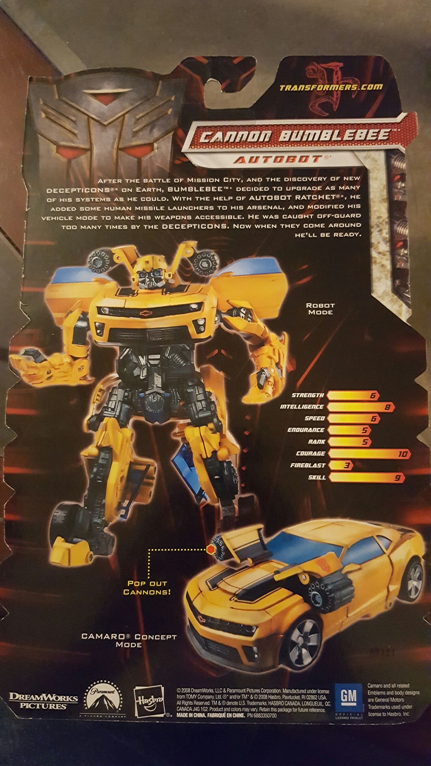 Cannon Bumblebee - Hasbro (Transformers: Revenge Of The Fallen) action figure collectible [Barcode 653569415879] - Main Image 2