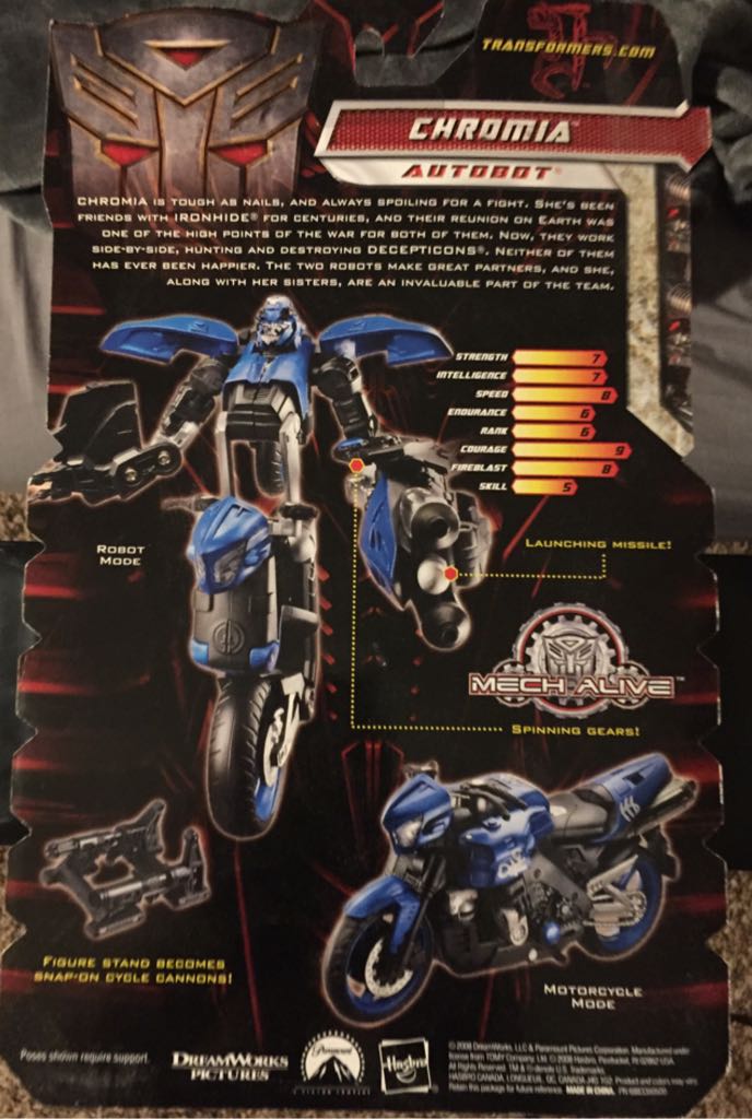 Chromia - Hasbro (Transformers: Revenge Of The Fallen) action figure collectible [Barcode 653569415916] - Main Image 2