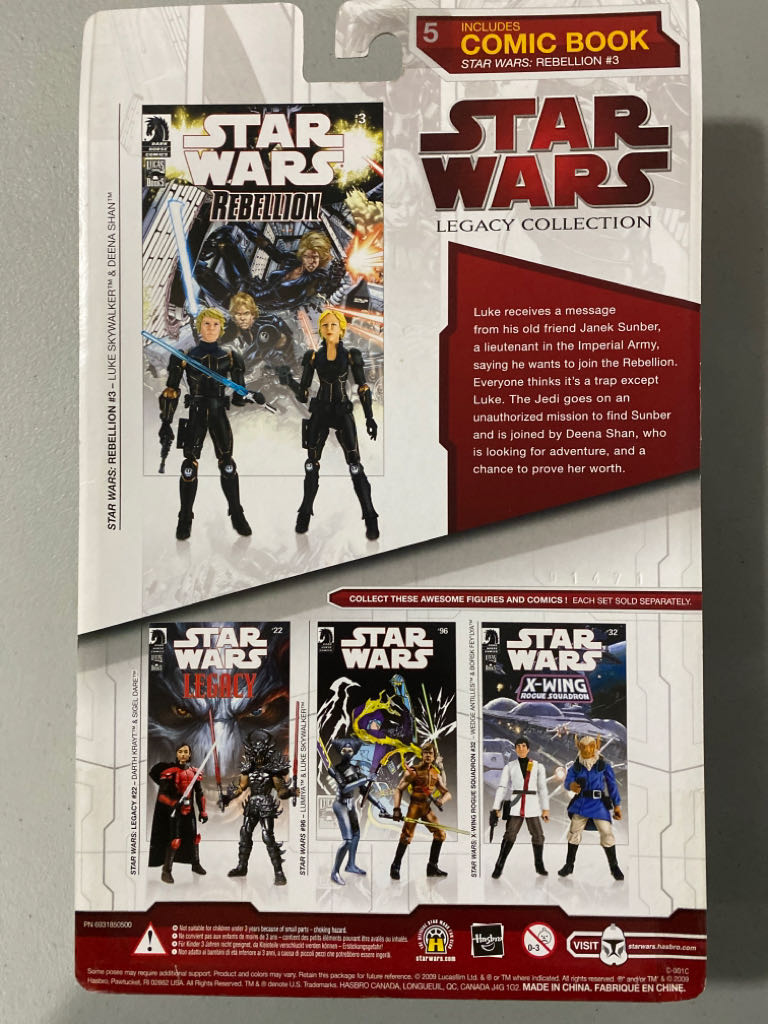Luke Skywalker & Deena Shan (Star Wars: Rebellion #3) - Hasbro (The Legacy Collection (2009)(Comic Packs)) action figure collectible [Barcode 653569429128] - Main Image 2