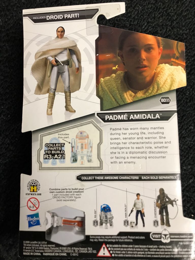 Padme Amidala - Hasbro (Droid Factory) action figure collectible [Barcode 653569430179] - Main Image 2