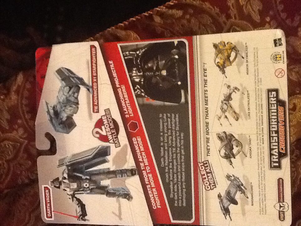 Darth Vader to> Advanced X1 Tie Fighter - Hasbro (Star Wars Transformer) action figure collectible [Barcode 653569432708] - Main Image 2