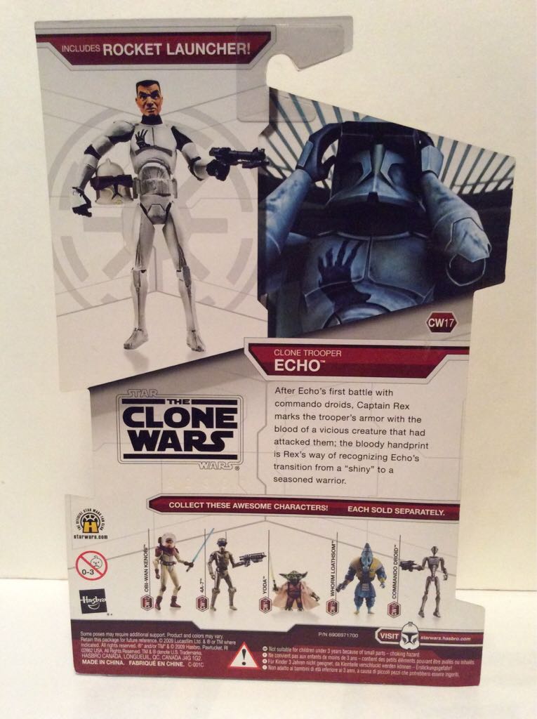 Clone Trooper Echo - Star Wars (The Clone Wars) - Hasbro (Star Wars) action figure collectible [Barcode 653569440116] - Main Image 2