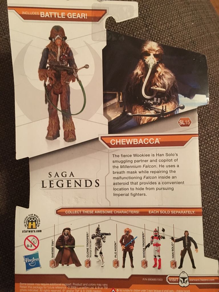 Chewbacca - Hasbro (The Legacy Collection - Saga Legends) action figure collectible [Barcode 653569441984] - Main Image 2