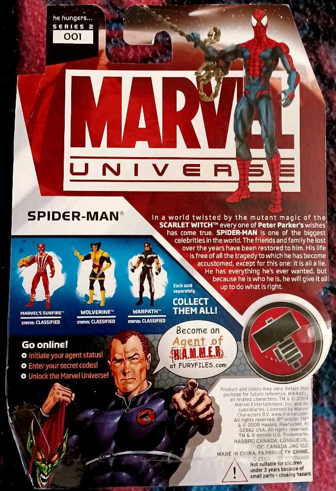 Spider-Man - Hasbro (Marvel Universe) action figure collectible [Barcode 653569442622] - Main Image 2