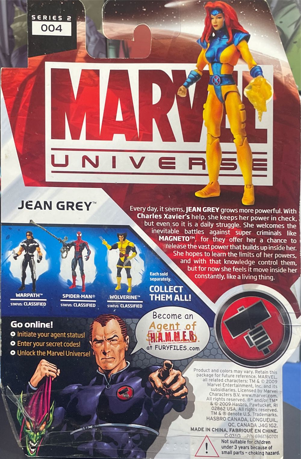 Marvel-Jean Grey - Hasbro (Marvel-Marvel Universe 3.75”) action figure collectible [Barcode 653569442653] - Main Image 3