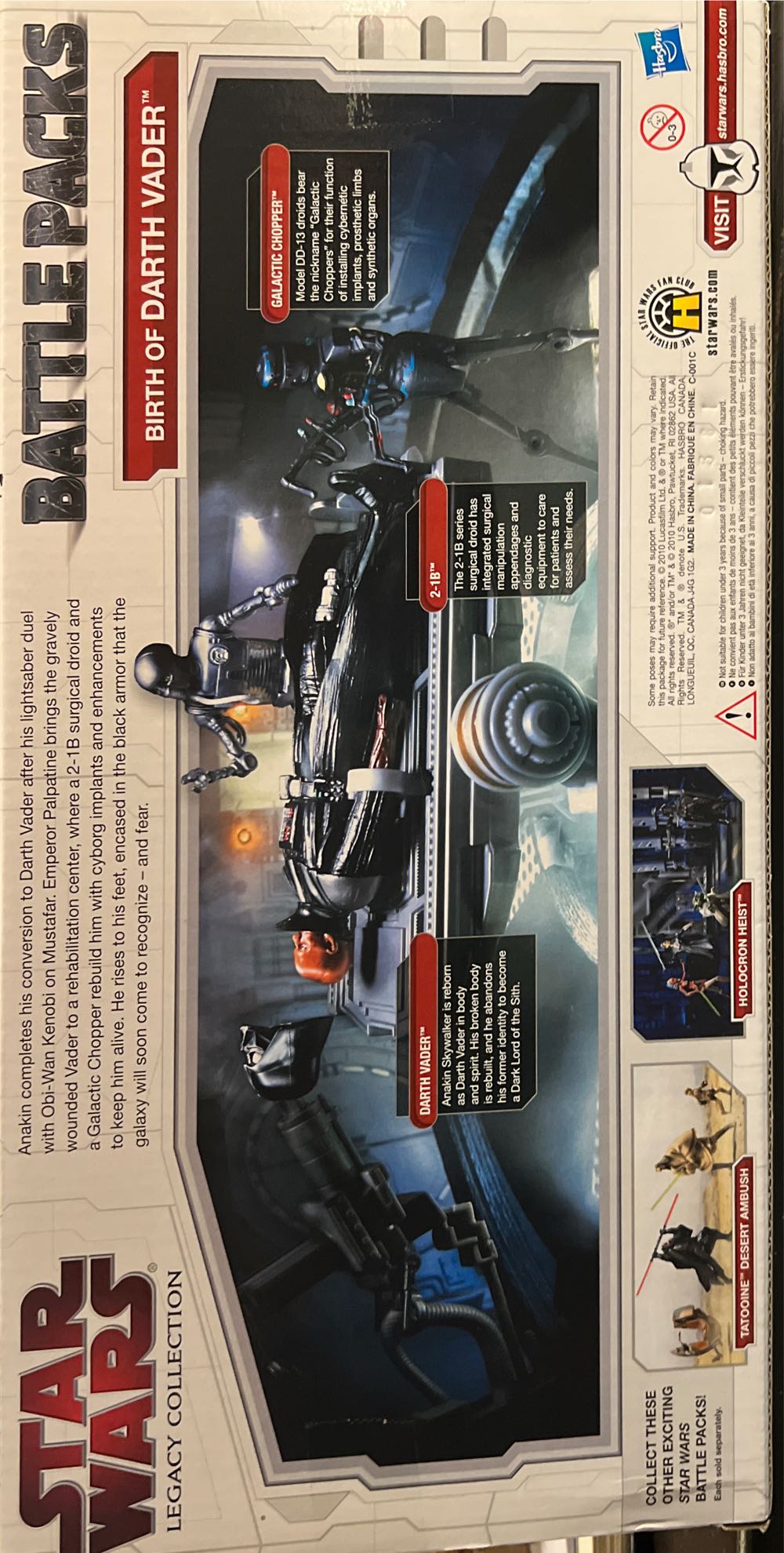 Darth Vader , 2-1B , and Galactic Chopper - Star Wars Battle Packs (Birth Of Darth Vader) - Hasbro (Star Wars) action figure collectible [Barcode 653569445531] - Main Image 2