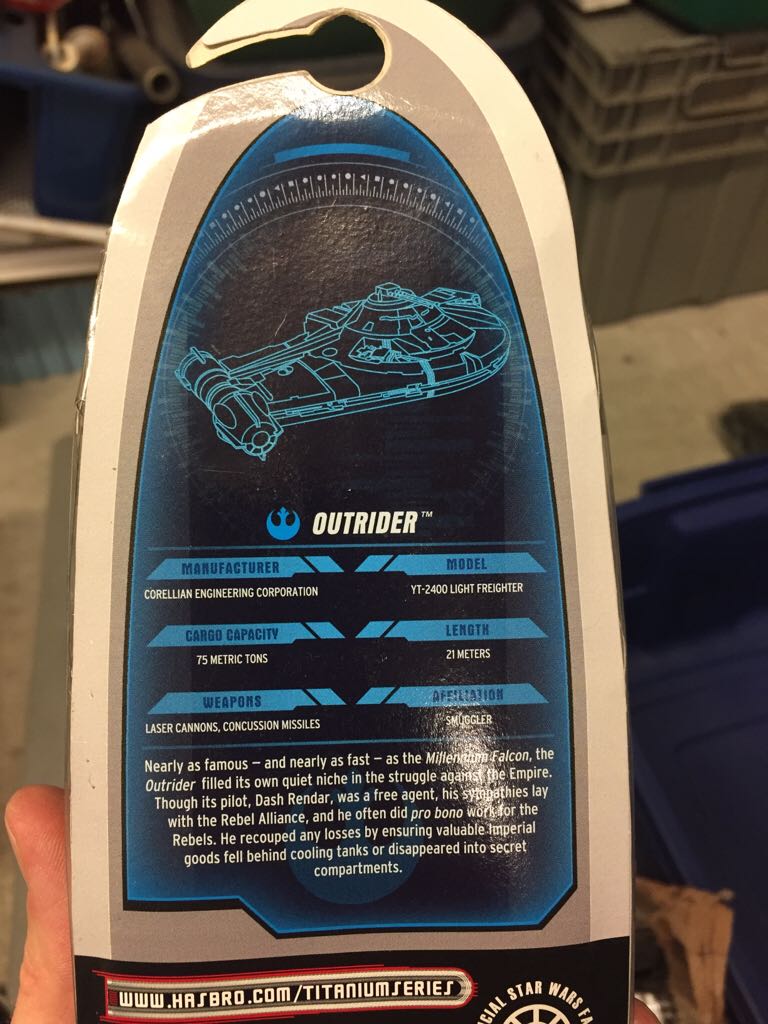 Outrider - Hasbro (Star Wars Titanium Series) action figure collectible [Barcode 653569447382] - Main Image 2