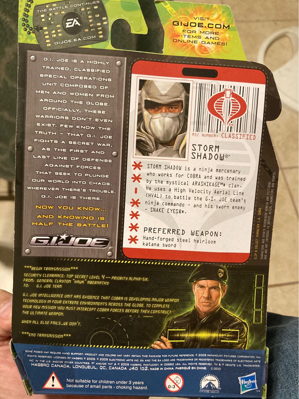 G.I. Joe- The Rise Of Cobra: Storm Shadow - Hasbro (G.I. Joe: The Rise Of Cobra) action figure collectible [Barcode 653569448273] - Main Image 3