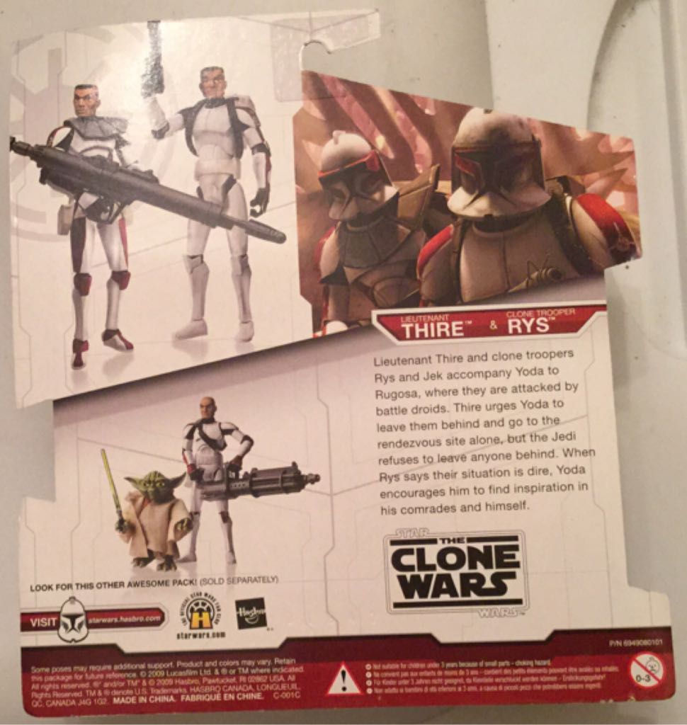 Lieutenant Thire & Clone Trooper Rys - Hasbro (The Clone Wars (Red)) action figure collectible [Barcode 653569449966] - Main Image 2