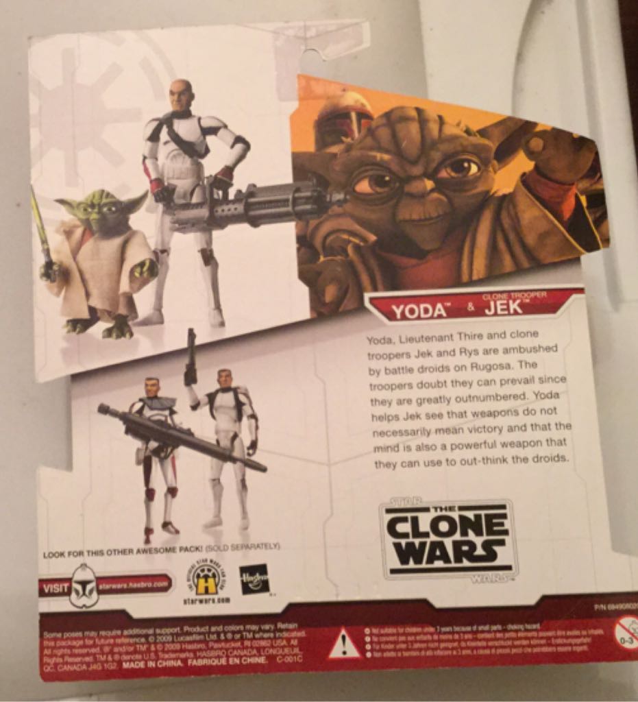 Yoga & Clone Trooper Jek - Star Wars (The Clone Wars 2 Pack) - Hasbro (Star Wars) action figure collectible [Barcode 653569449973] - Main Image 2
