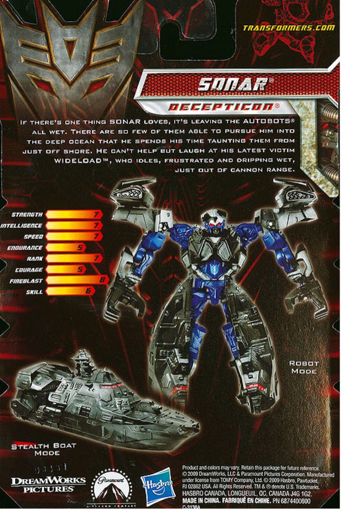Sonar - Hasbro (transformers ROTF) action figure collectible [Barcode 653569450320] - Main Image 2