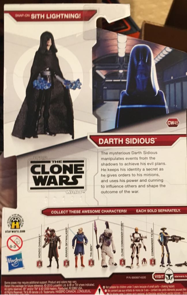 Legacy CW45 - Darth Sidious - Hasbro (The Clone Wars) action figure collectible [Barcode 653569456919] - Main Image 2