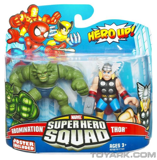 Marvel superhero squad series 17 mini 3 inch figure 2pack thor & abomination  action figure collectible [Barcode 653569461562] - Main Image 2