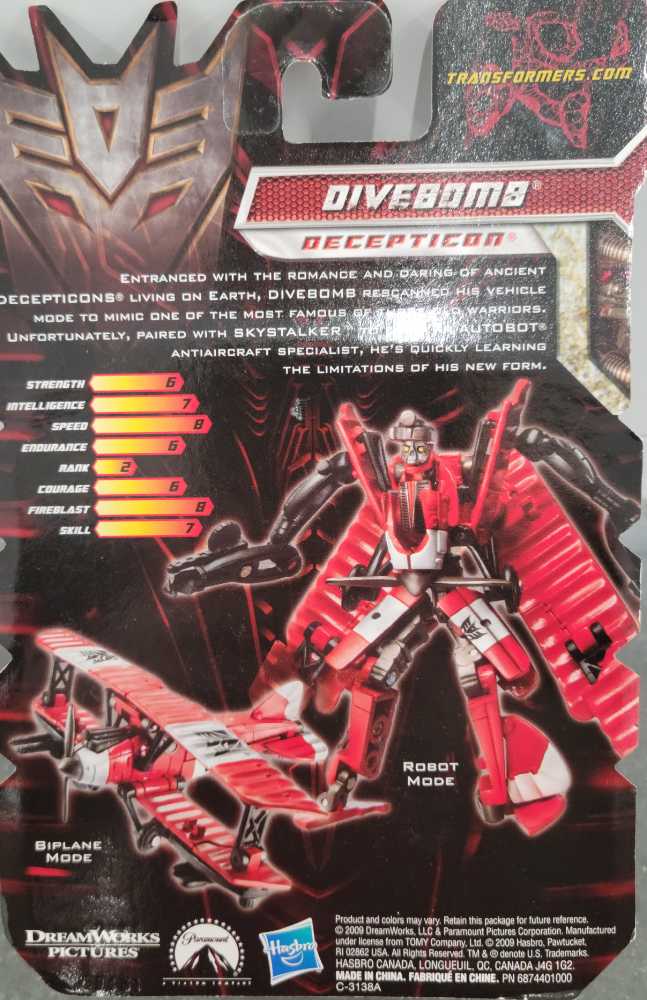 Divebomb (Carded) - Hasbro (Revenge Of The Fallen) action figure collectible [Barcode 653569463160] - Main Image 3