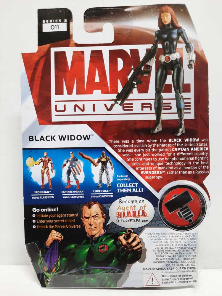 Marvel-Black Widow - Hasbro (Marvel-Marvel Universe 3.75”) action figure collectible [Barcode 653569478188] - Main Image 2