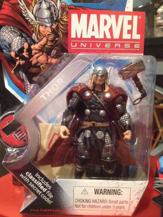 Marvel universe thor action figure -- 4’’ - Hasbro (Marvel Universe) action figure collectible [Barcode 653569478195] - Main Image 2