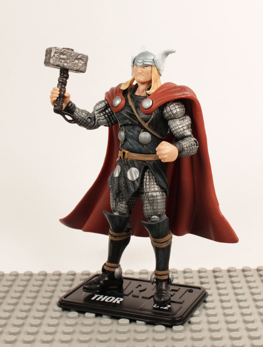 Marvel universe thor action figure -- 4’’ - Hasbro (Marvel Universe) action figure collectible [Barcode 653569478195] - Main Image 4