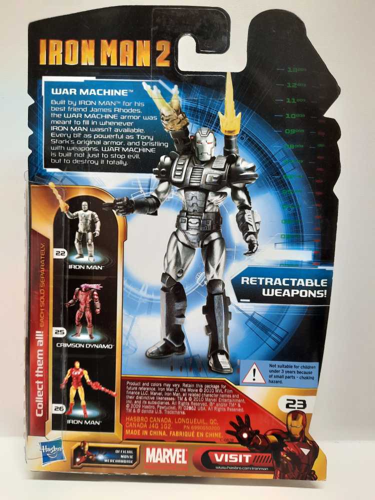 Iron Man 2 Comic 4 Inch Action Figure #23 War Machine - Hasbro (Iron Man 2 Comic Series) action figure collectible [Barcode 653569478492] - Main Image 2