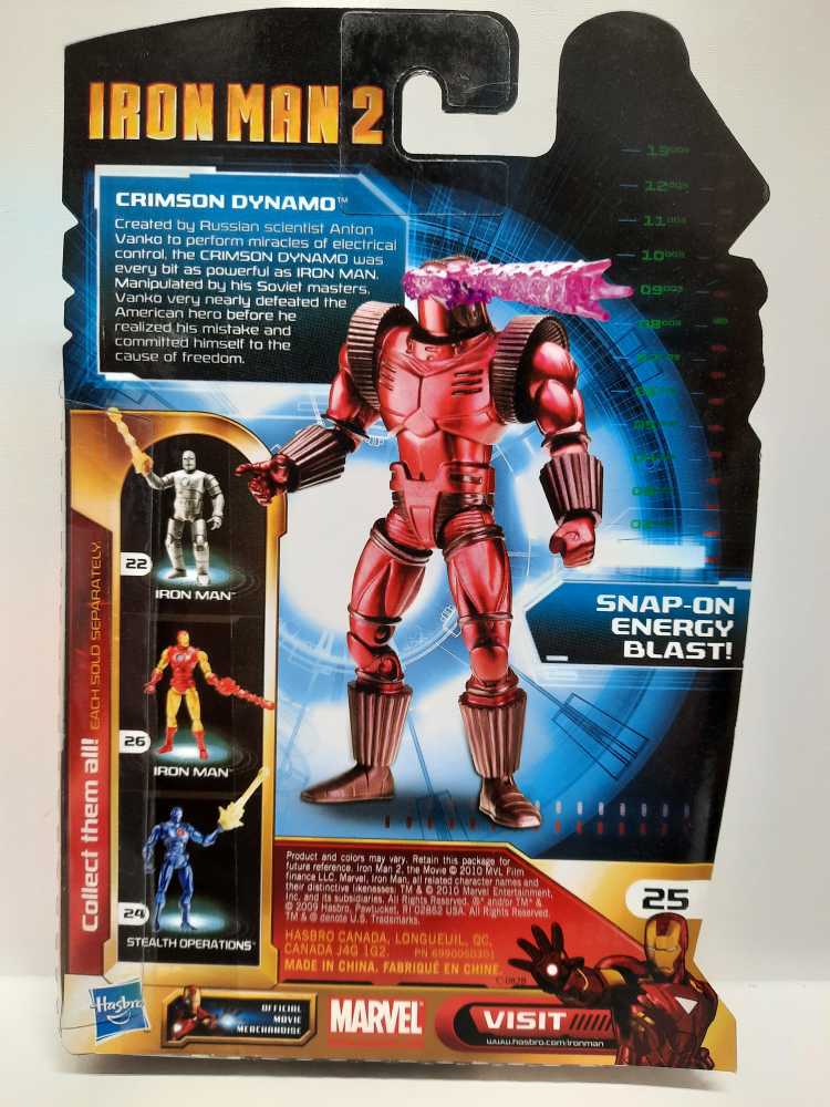 Crimson Dynamo - Hasbro (Iron Man 2) action figure collectible [Barcode 653569478515] - Main Image 2