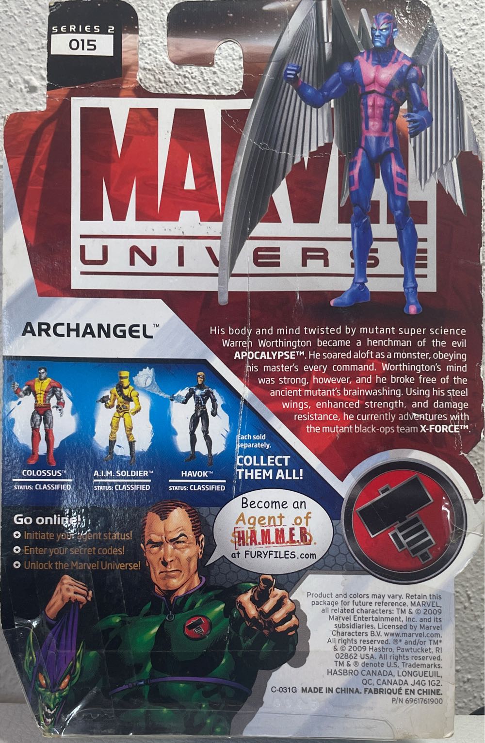 Marvel-Archangel - Hasbro (Marvel-Marvel Universe 3.75”) action figure collectible [Barcode 653569485292] - Main Image 3