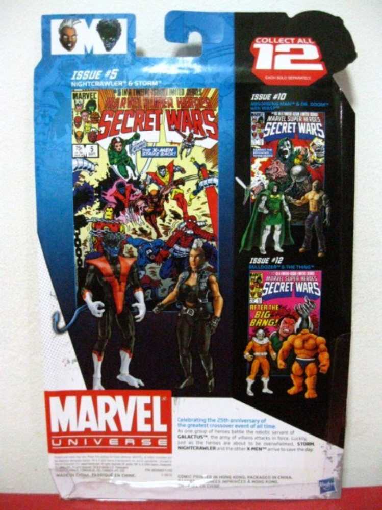 Marvel Universe Comic Pack Secret Wars 25th Anniversary Nightcrawler & Storm  - Hasbro (Marvel Universe - Secret Wars) action figure collectible [Barcode 653569486442] - Main Image 3