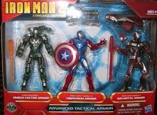 Iron Man 2 Advanced Tactical Armor 3 Pack - Hasbro (Iron Man 2) action figure collectible [Barcode 653569487555] - Main Image 1