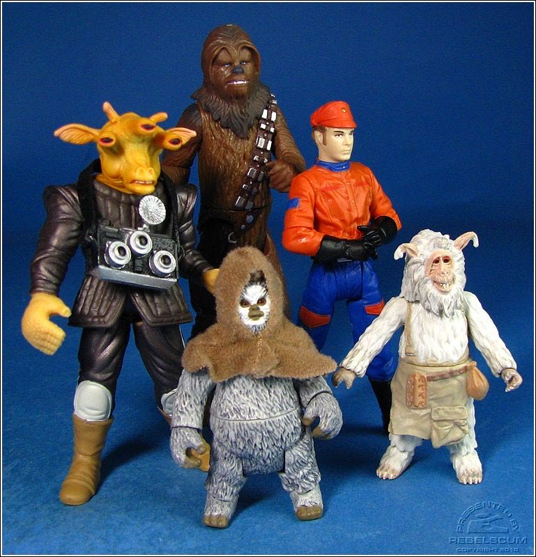 Boarding Party 5-Pack (Star Tours Officer, Kaink, Teek, Ree-Yees & Chewbacca) - Hasbro (Star Wars: Star Tours) action figure collectible [Barcode 653569499305] - Main Image 3