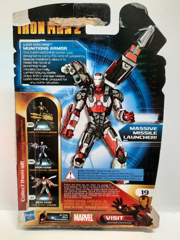 War Machine: Munitions Armor  - Hasbro (Iron Man 2) action figure collectible [Barcode 653569505129] - Main Image 2