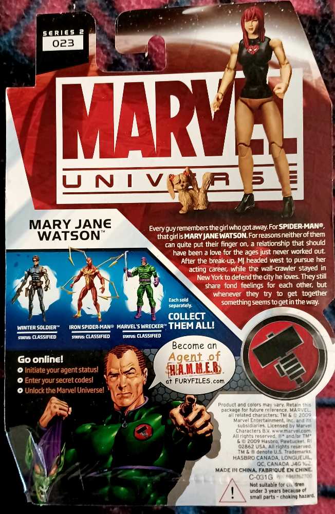 Mary Jane Watson - Hasbro (Marvel Universe) action figure collectible [Barcode 653569510192] - Main Image 2