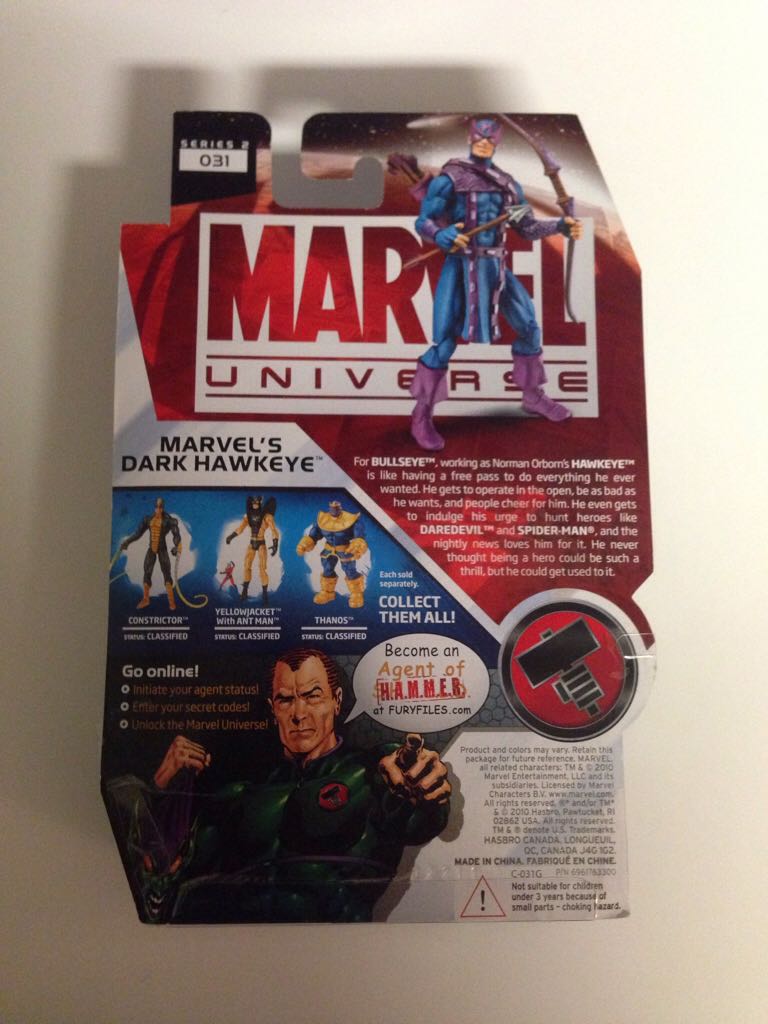 Dark Hawkeye - Hasbro (Marvel Universe) action figure collectible [Barcode 653569510543] - Main Image 2