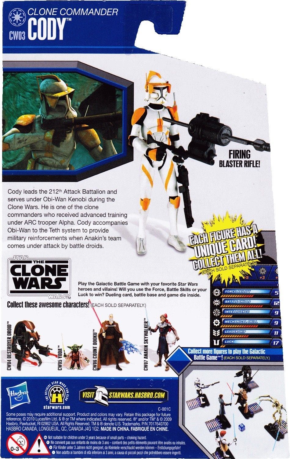 Star Wars 3.75in Clone Commander CODY - Hasbro (Star Wars - The Clone Wars (C.T. Helmet)) action figure collectible [Barcode 653569512097] - Main Image 4