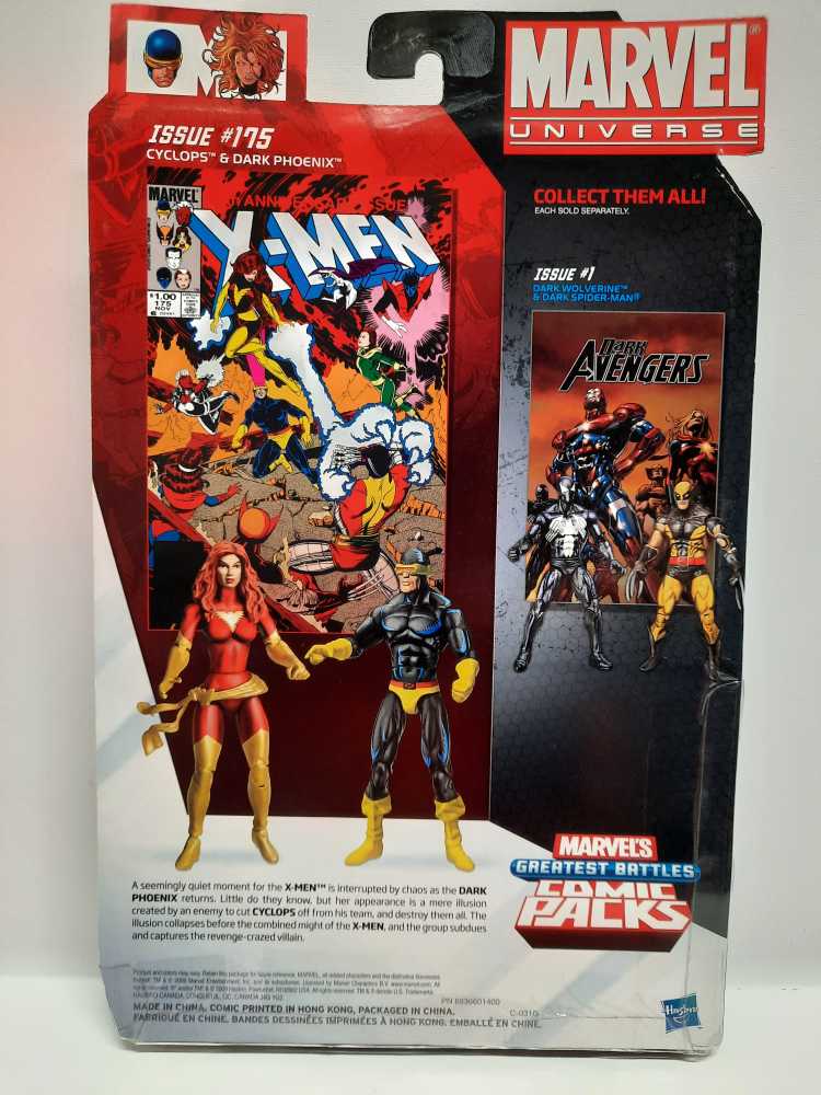 Comic Pack - Marvel - Cyclops & Dark Pheonix - Hasbro (Marvel Universe) action figure collectible [Barcode 653569513186] - Main Image 2