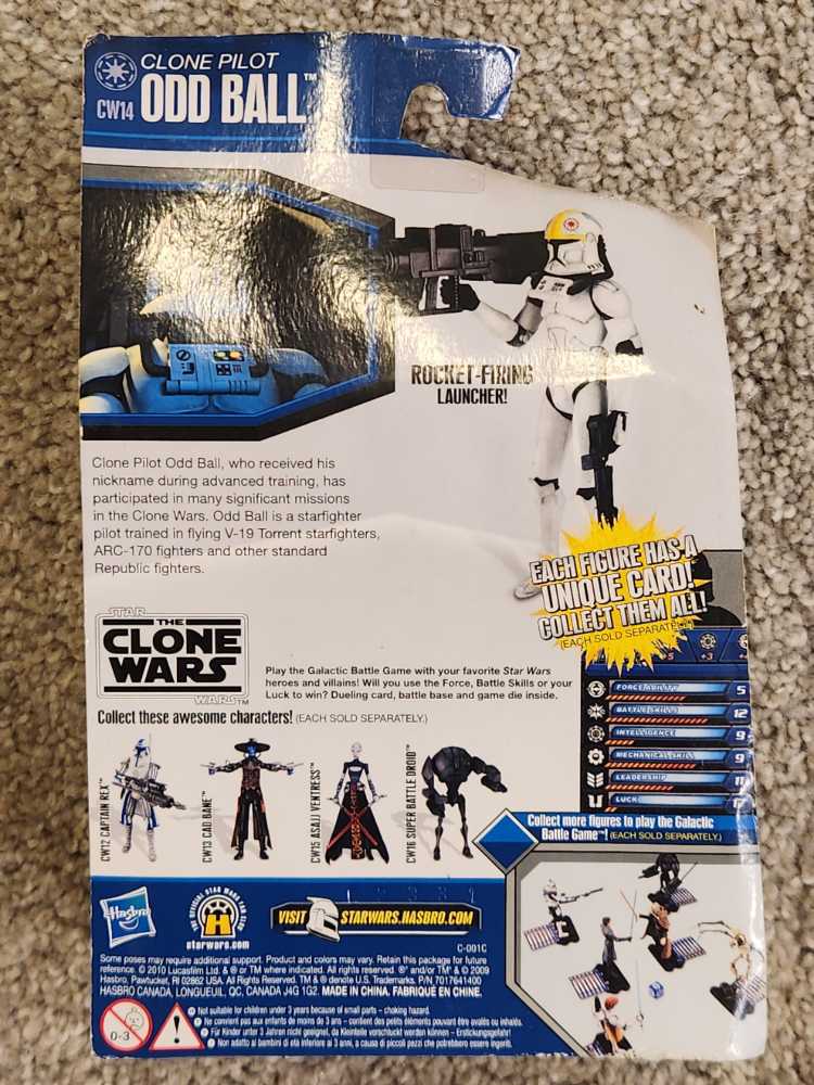 Clone Pilot Odd Ball - Hasbro (The Clone Wars (2010 - 2011)) action figure collectible [Barcode 653569514480] - Main Image 2