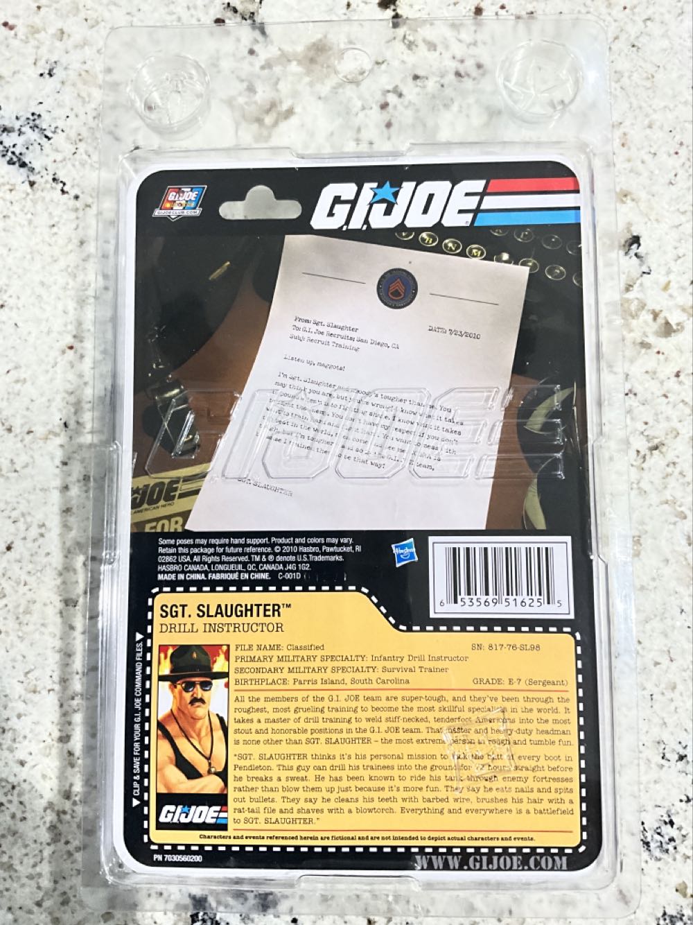 SGT. Slaughter - Hasbro (G.I. Joe) action figure collectible [Barcode 653569516255] - Main Image 4
