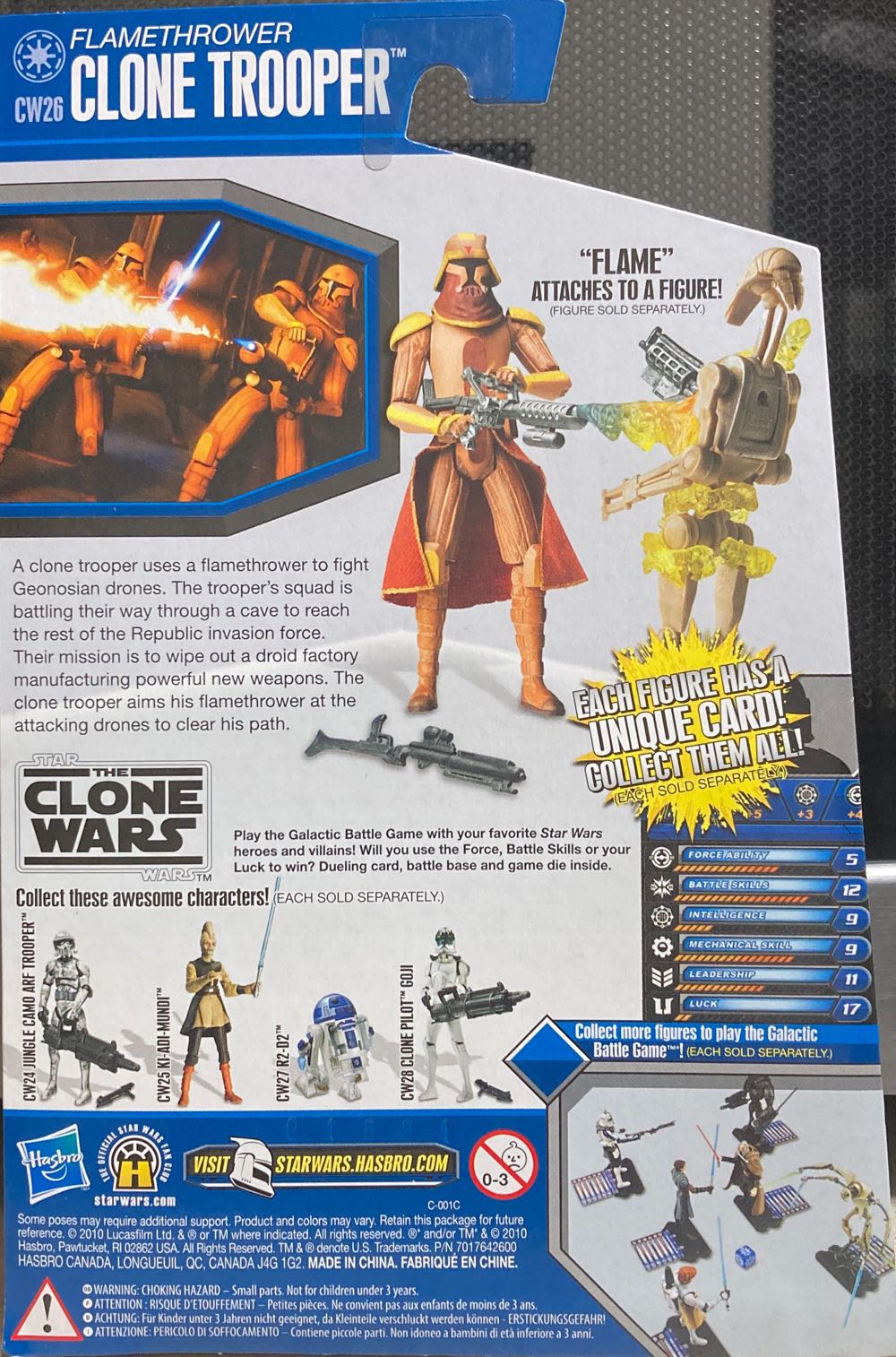 Flamethrower Clone Trooper - Star Wars (The Clone Wars) - Hasbro (Star Wars) action figure collectible [Barcode 653569520917] - Main Image 2