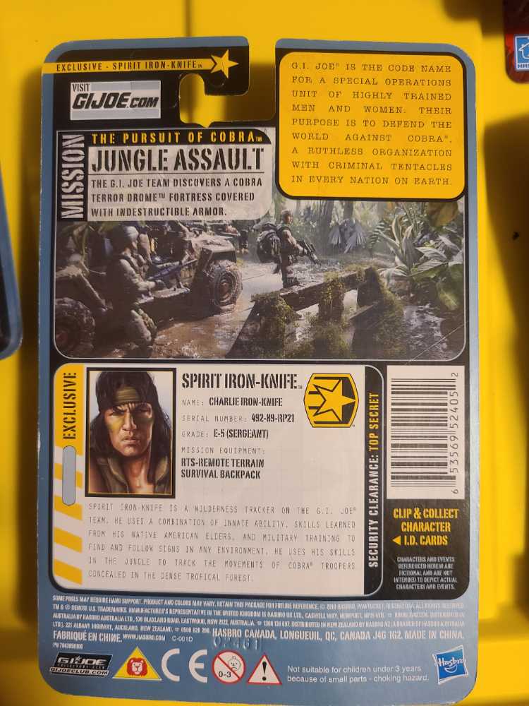 G.I. Joe Spirit Iron-Knife (Tracker) - Hasbro (Pursuit of Cobra - Jungle Assault) action figure collectible [Barcode 653569524052] - Main Image 3