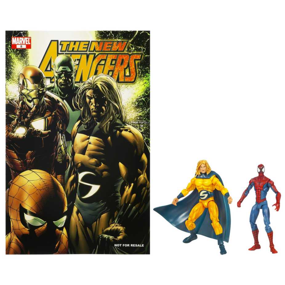 Marvel-Spider-Man & Sentry - Hasbro (Marvel-Marvel Universe 3.75”) action figure collectible [Barcode 653569529545] - Main Image 2
