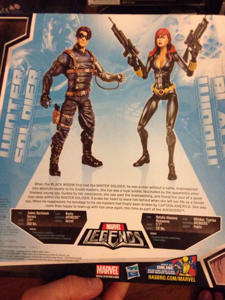 Marvel Legends Black Widow / Winter Soldier Toys R Us Exclusive Variant  - Hasbro (Marvel: Legends: 2-Packs: 6”) action figure collectible [Barcode 653569530565] - Main Image 2