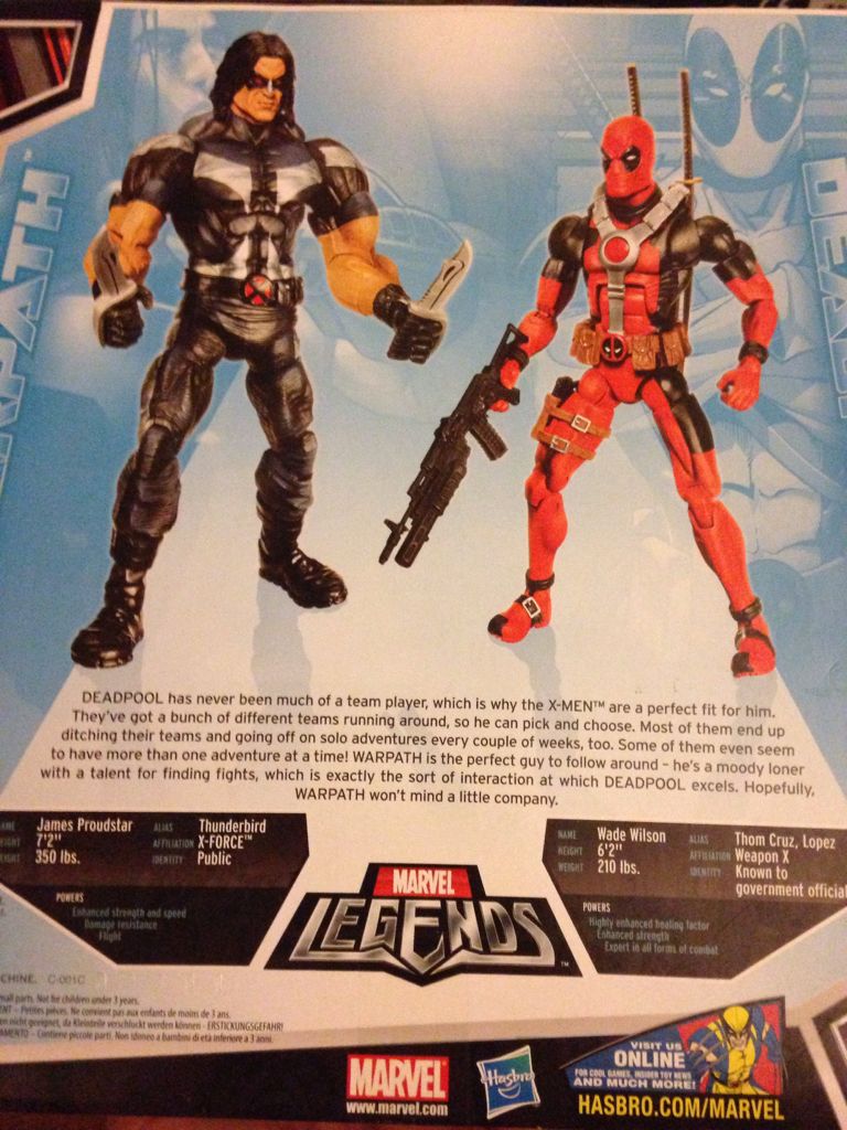 Deadpool / Warpath (2 Pack) Both Version - Hasbro (Marvel Legends) action figure collectible [Barcode 653569530640] - Main Image 2