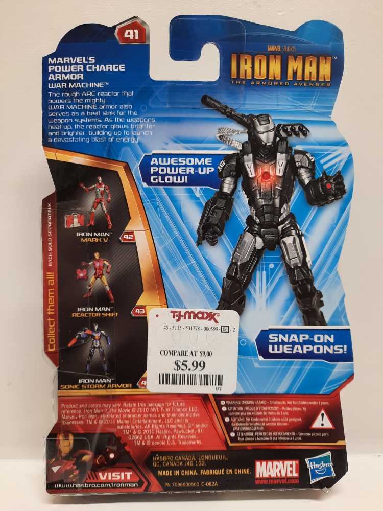 War Machine: Power Charge Armor - Hasbro (Iron Man The Armored Avenger) action figure collectible [Barcode 653569548065] - Main Image 2
