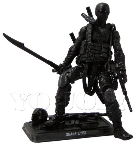 Snake Eyes {Version 8} (Ninja Commando) - G. I. Joe (Pursuit Of Cobra - Desert Battle) action figure collectible [Barcode 653569553502] - Main Image 2