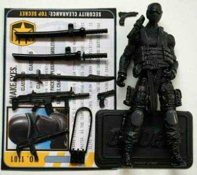 Snake Eyes {Version 8} (Ninja Commando) - G. I. Joe (Pursuit Of Cobra - Desert Battle) action figure collectible [Barcode 653569553502] - Main Image 3