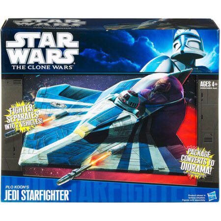 Jedi Starfighter (Plo Koon) - Hasbro (Star Wars: The Clone Wars) action figure collectible [Barcode 653569559764] - Main Image 2